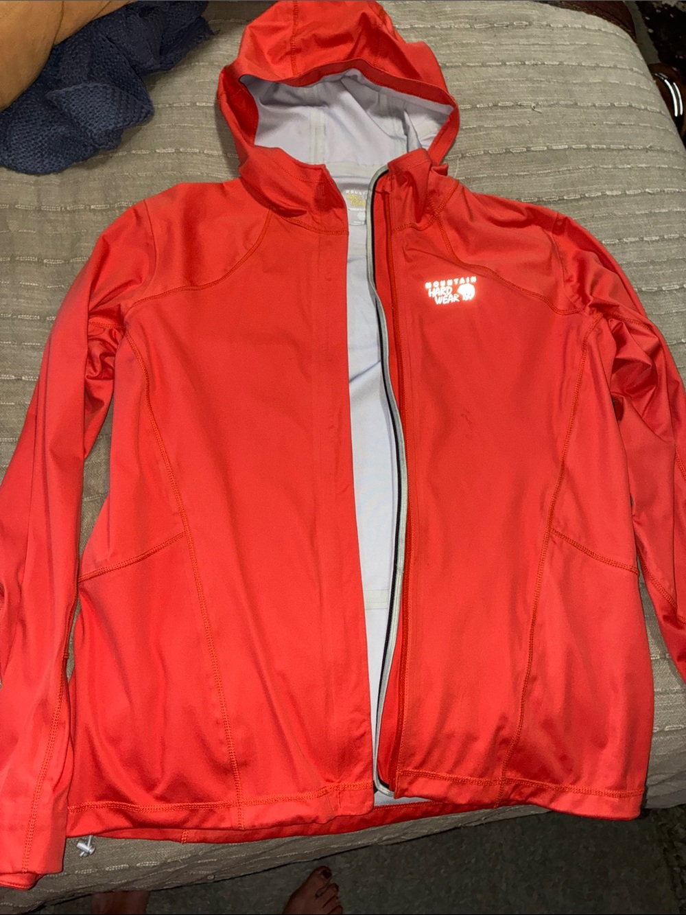 Mountain Hardwear Red Hooded Women's Rain Jacket